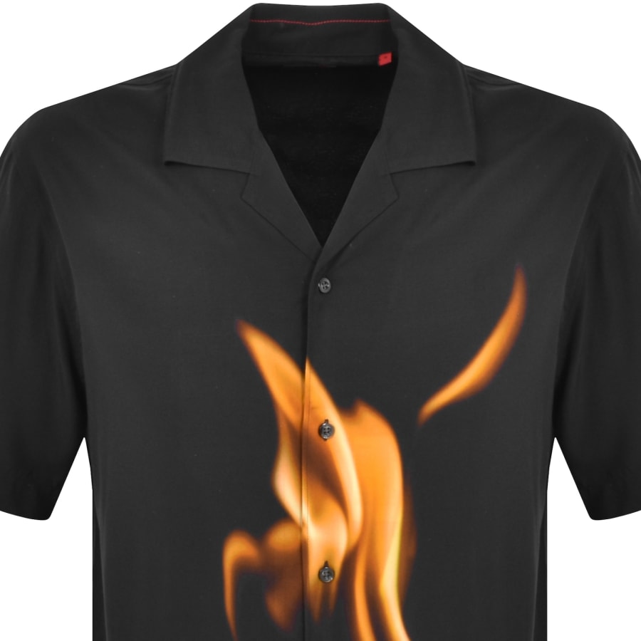 HUGO Espino Flame Graphic Shirt Black